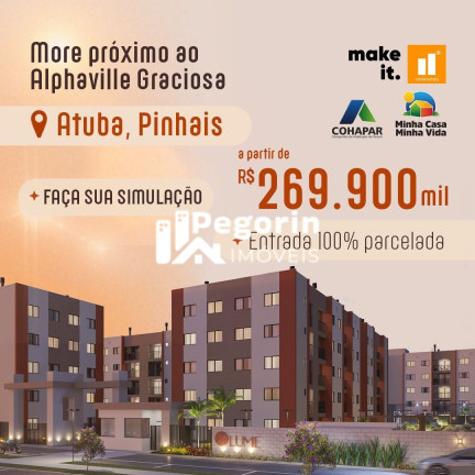 Imagem Apartamento com 2 Quartos à Venda, 44 m² em Atuba - Pinhais