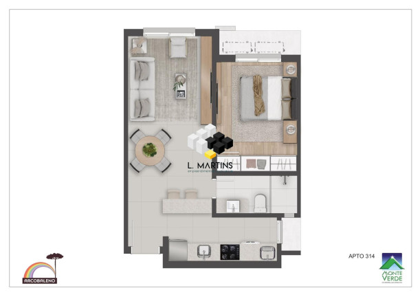 Imagem Apartamento com 1 Quarto à Venda, 46 m² em Floresta - Gramado Imagem Apartamento com 1 Quarto à Venda, 46 m² em Floresta - Gramado