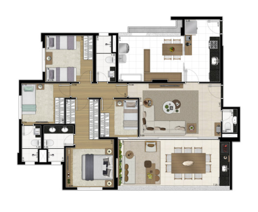 Imagem Apartamento com 4 Quartos à Venda, 134 m² em Mooca - São Paulo