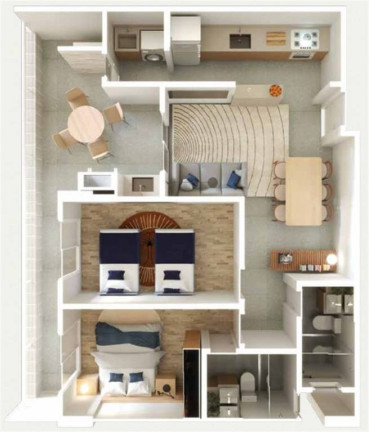 Imagem Apartamento com 2 Quartos à Venda, 63 m² em Guilhermina - Praia Grande