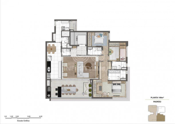 Imagem Apartamento com 3 Quartos à Venda, 149 m² em Moema - São Paulo Imagem Apartamento com 3 Quartos à Venda, 149 m² em Moema - São Paulo