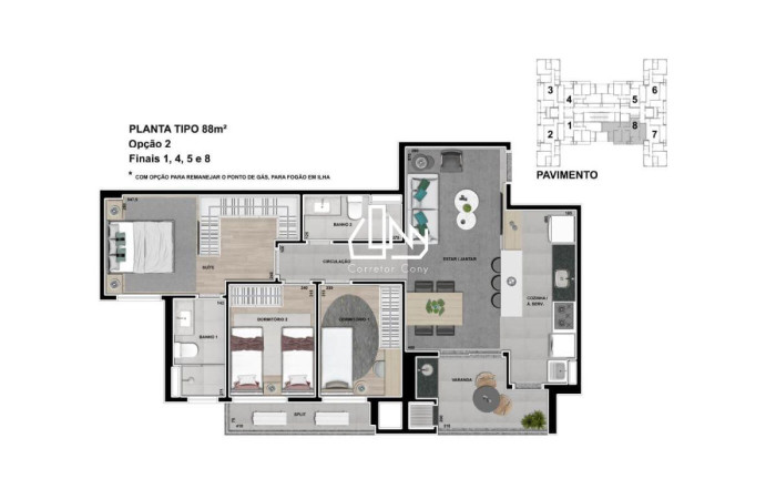 Imagem Apartamento com 3 Quartos à Venda, 88 m² em Jardim Cuiaba - Cuiabá