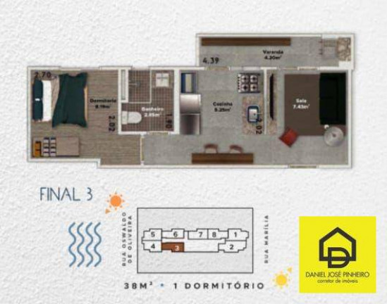 Imagem Apartamento com 1 Quarto à Venda, 37 m² em Boqueirão - Praia Grande Imagem Apartamento com 1 Quarto à Venda, 37 m² em Boqueirão - Praia Grande
