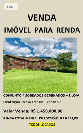 Casa de Condomínio com 4 Quartos à Venda, 1 m² em Parque Arco Iris - Atibaia