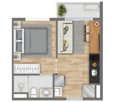 Imagem Apartamento com 2 Quartos à Venda, 39 m² em Campo Belo - São Paulo Imagem Apartamento com 2 Quartos à Venda, 39 m² em Campo Belo - São Paulo