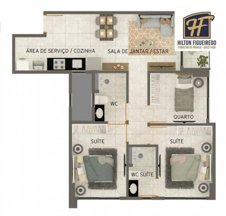 Imagem Apartamento com 3 Quartos à Venda, 64 m² em Monte Castelo - Cabedelo Imagem Apartamento com 3 Quartos à Venda, 64 m² em Monte Castelo - Cabedelo