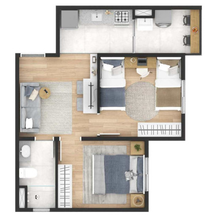 Imagem Apartamento com 2 Quartos à Venda, 125 m² em Itaim Paulista - São Paulo