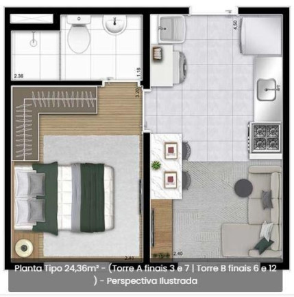 Imagem Imóvel com 1 Quarto à Venda, 25 m² em Brás - São Paulo