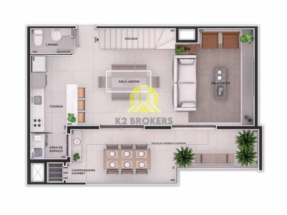 Imagem Cobertura com 3 Quartos à Venda, 127 m² em Rebouças - Curitiba