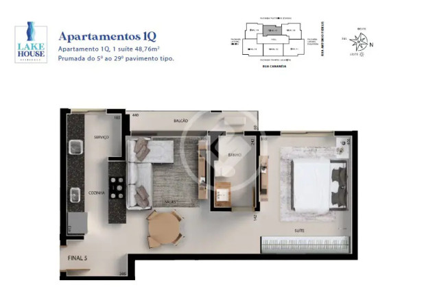 Imagem Apartamento com 1 Quarto à Venda, 49 m² em Parque Amazônia - Goiânia