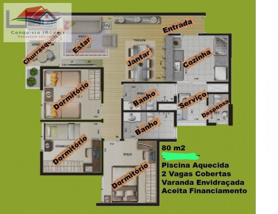 Imagem Apartamento com 3 Quartos à Venda, em Jardim Las Vegas - Guarulhos Imagem Apartamento com 3 Quartos à Venda, em Jardim Las Vegas - Guarulhos