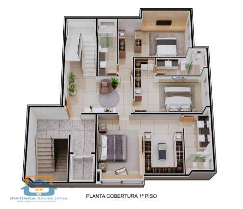 Imagem Cobertura com 3 Quartos à Venda, 210 m² em Cidade Nobre - Ipatinga Imagem Cobertura com 3 Quartos à Venda, 210 m² em Cidade Nobre - Ipatinga