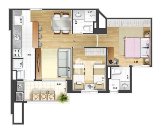 Imagem Apartamento com 2 Quartos à Venda, 59 m² em Campestre - Santo André Imagem Apartamento com 2 Quartos à Venda, 59 m² em Campestre - Santo André