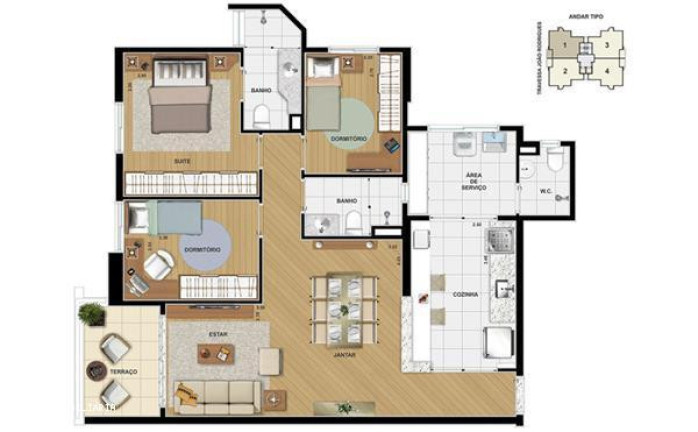 Imagem Apartamento com 3 Quartos à Venda, 88 m² em Vila Bastos - Santo André Imagem Apartamento com 3 Quartos à Venda, 88 m² em Vila Bastos - Santo André