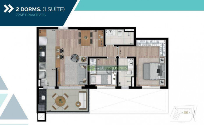 Imagem Apartamento com 2 Quartos à Venda, 72 m² em Cabral - Curitiba