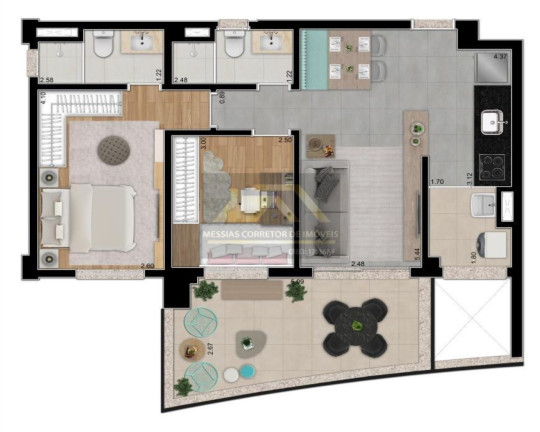 Imagem Imóvel com 1 Quarto à Venda, 49 m² em Pinheiros - São Paulo