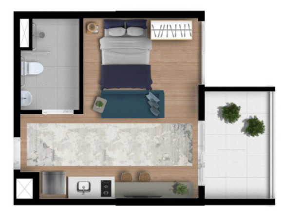 Imagem Imóvel com 1 Quarto à Venda, 34 m² em Vila Clementino - São Paulo