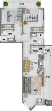 Imagem Imóvel com 2 Quartos à Venda, 63 m² em Guilhermina - Praia Grande