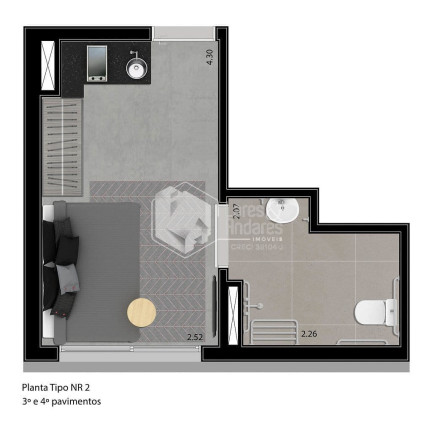 Imagem Studio com 1 Quarto à Venda, 38 m² em Perdizes - São Paulo Imagem Studio com 1 Quarto à Venda, 38 m² em Perdizes - São Paulo