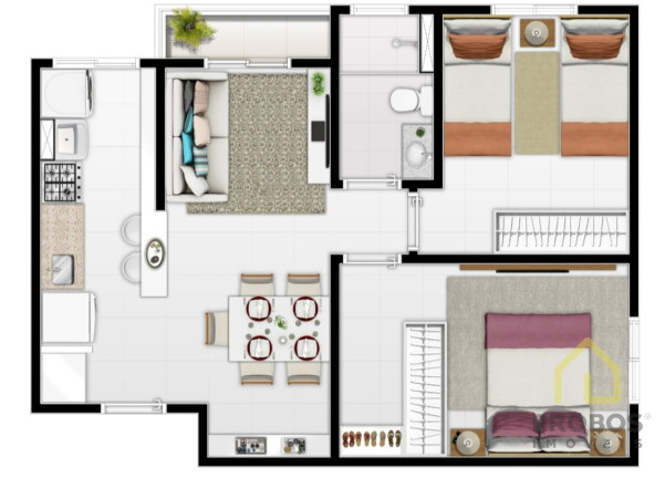 Imagem Imóvel com 2 Quartos à Venda, 56 m² em Jardim Casablanca - Indaiatuba Imagem Imóvel com 2 Quartos à Venda, 56 m² em Jardim Casablanca - Indaiatuba
