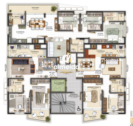 Cobertura com 3 Quartos à Venda, 121 m² em Centro - Santa Maria