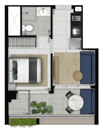 Imagem Apartamento com 1 Quarto à Venda, 23 m² em Sumarezinho - São Paulo