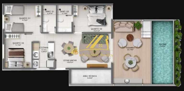 Imagem Imóvel com 2 Quartos à Venda, 86 m² em Imbassaí - Mata De São João