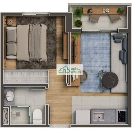 Imagem Studio com 1 Quarto para Alugar, 28 m² em água Branca - São Paulo Imagem Studio com 1 Quarto para Alugar, 28 m² em água Branca - São Paulo