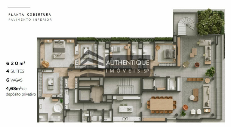Imagem Cobertura com 4 Quartos à Venda, 620 m² em Vila Nova Conceição - São Paulo Imagem Cobertura com 4 Quartos à Venda, 620 m² em Vila Nova Conceição - São Paulo
