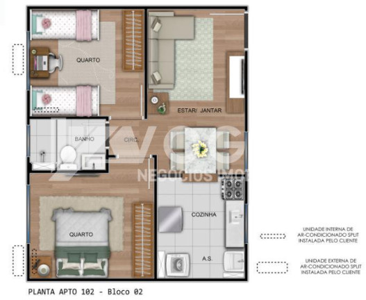 Imagem Apartamento com 2 Quartos à Venda, 45 m² em Rondônia - Novo Hamburgo Imagem Apartamento com 2 Quartos à Venda, 45 m² em Rondônia - Novo Hamburgo