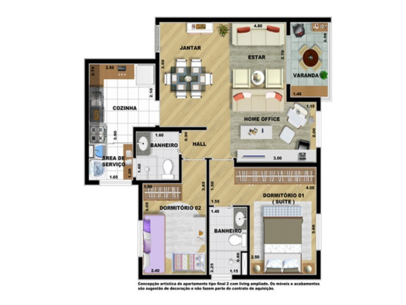 Imagem Apartamento com 2 Quartos à Venda, 59 m² em Baeta Neves - São Bernardo Do Campo