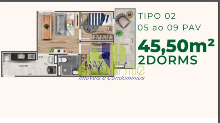 Imagem Apartamento com 2 Quartos à Venda, 45 m² em Vila Esperança - São Paulo