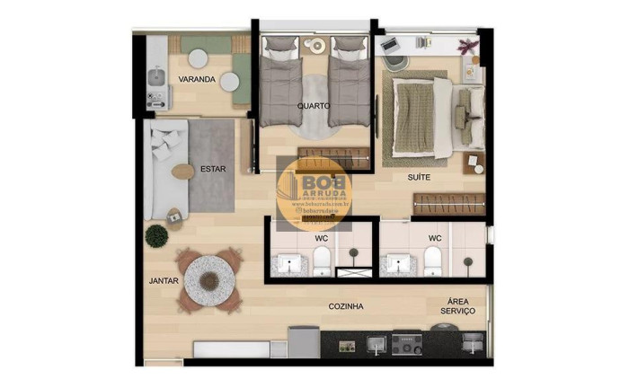 Imagem Apartamento com 1 Quarto à Venda, 36 m² em Graças - Recife Imagem Apartamento com 1 Quarto à Venda, 36 m² em Graças - Recife