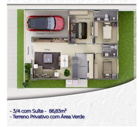 Imagem Casa com 3 Quartos à Venda, 86 m² em Estrada Do Coco - Camaçari Imagem Casa com 3 Quartos à Venda, 86 m² em Estrada Do Coco - Camaçari