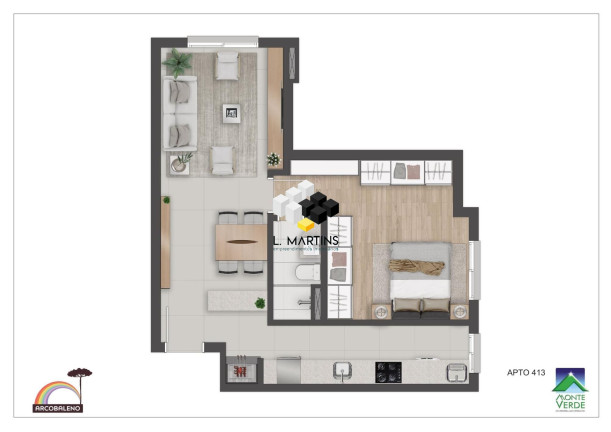 Imagem Apartamento com 1 Quarto à Venda, 46 m² em Floresta - Gramado Imagem Apartamento com 1 Quarto à Venda, 46 m² em Floresta - Gramado