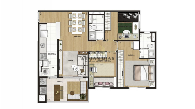 Imagem Apartamento com 3 Quartos à Venda, em Vila Isa - São Paulo Imagem Apartamento com 3 Quartos à Venda, em Vila Isa - São Paulo