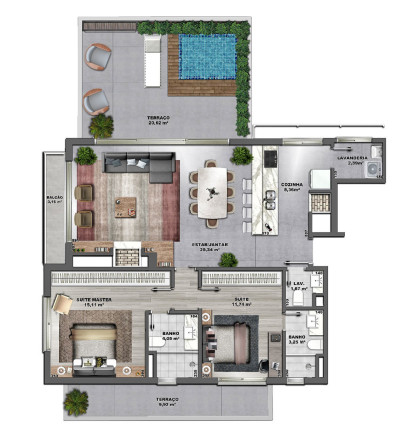 Imagem Apartamento com 2 Quartos à Venda, 134 m² em Mont Serrat - Porto Alegre