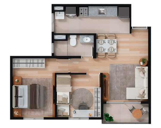 Imagem Imóvel com 2 Quartos à Venda, 48 m² em Vila Bela Vista - Santo André