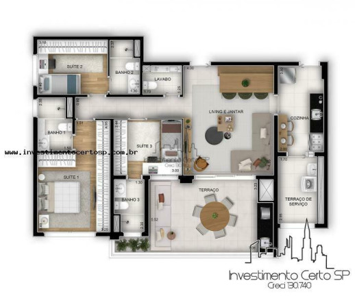 Imagem Apartamento com 3 Quartos à Venda, 112 m² em Vila Santa Catarina - São Paulo
