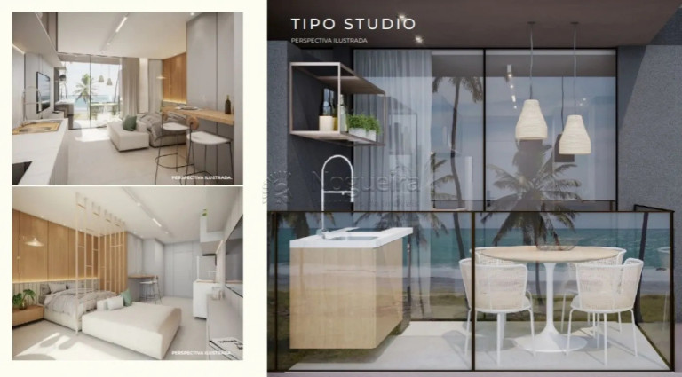 Flat com 1 Quarto à Venda, 30 m² em Muro Alto - Ipojuca