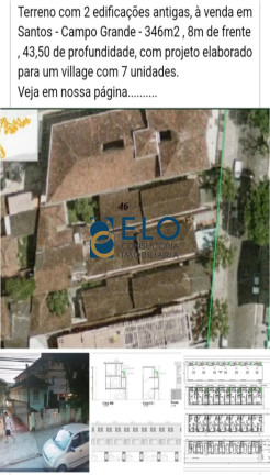 Imagem Terreno à Venda, 364 m² em Campo Grande - Santos Imagem Terreno à Venda, 364 m² em Campo Grande - Santos