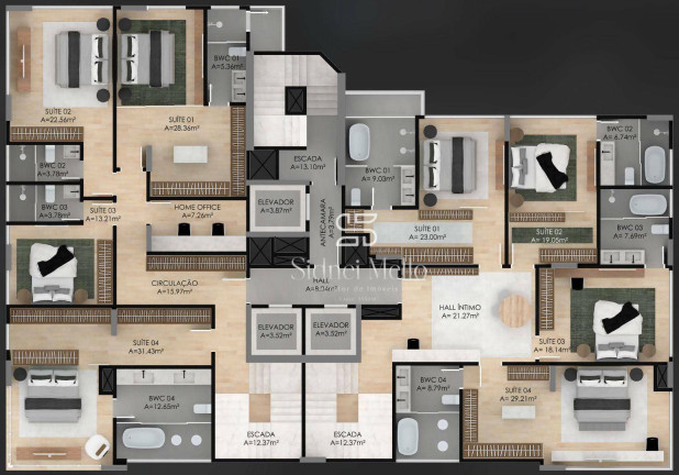 Imagem Cobertura com 4 Quartos à Venda, 353 m² em 2 Quadra Centro - Balneário Camboriú