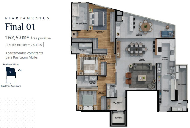Imagem Apartamento com 3 Quartos à Venda, 137 m² em Centro - Itajaí