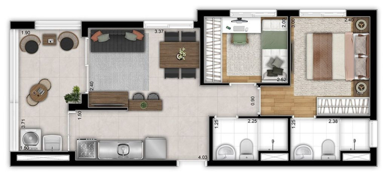 Imagem Apartamento com 2 Quartos à Venda, 50 m² em Belenzinho - São Paulo Imagem Apartamento com 2 Quartos à Venda, 50 m² em Belenzinho - São Paulo
