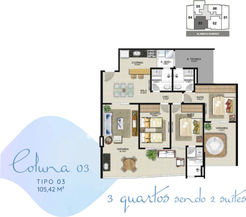 Imagem Apartamento com 3 Quartos à Venda, 112 m² em Enseada Azul - Guarapari Imagem Apartamento com 3 Quartos à Venda, 112 m² em Enseada Azul - Guarapari