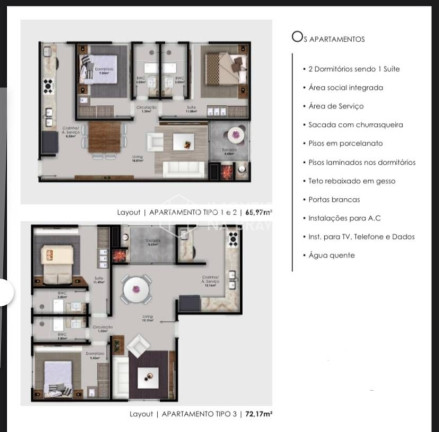 Imagem Apartamento com 2 Quartos à Venda, 72 m² em Ariribá - Balneário Camboriú