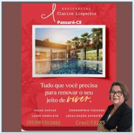 Imagem Casa de Condomínio com 3 Quartos à Venda, 54 m² em Passaré - Fortaleza
