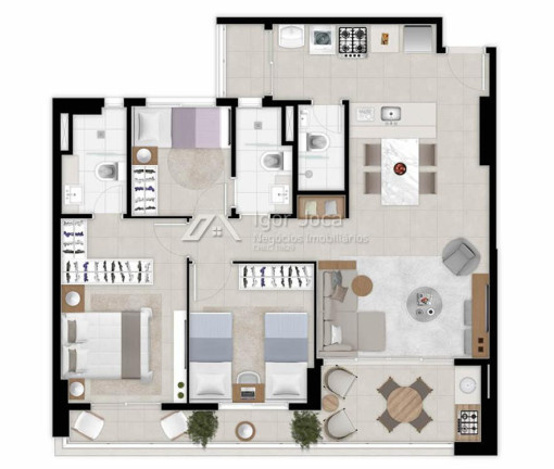 Imagem Apartamento com 3 Quartos à Venda, 81 m² em Cocó - Fortaleza Imagem Apartamento com 3 Quartos à Venda, 81 m² em Cocó - Fortaleza