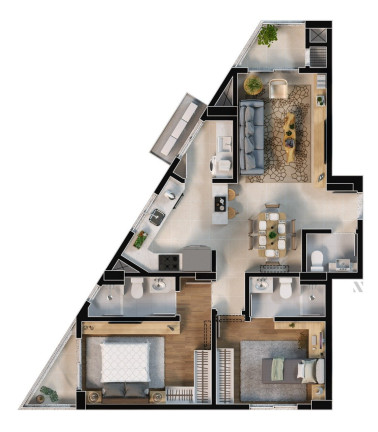 Imagem Apartamento com 2 Quartos à Venda, 75 m² em Estreito - Florianópolis Imagem Apartamento com 2 Quartos à Venda, 75 m² em Estreito - Florianópolis