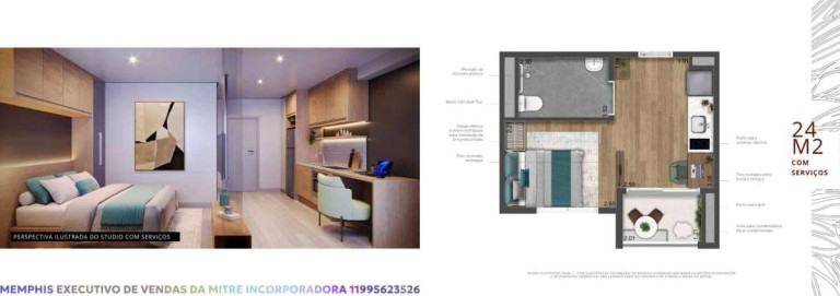 Imagem Studio com 1 Quarto à Venda, 24 m² em Vila Guilhermina - São Paulo Imagem Studio com 1 Quarto à Venda, 24 m² em Vila Guilhermina - São Paulo